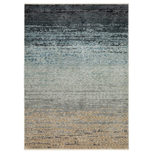 Oriental Weavers Echo Indoor Area Rug – Soft, Textured Polyester With Modern And Traditional Designs For Any Space Blue,Beige Polyester Eech09100153st
