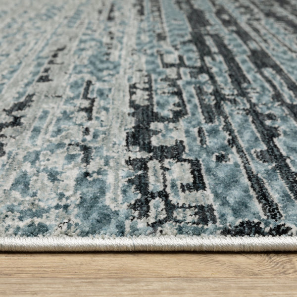 Oriental Weavers Echo Indoor Area Rug – Soft, Textured Polyester With Modern And Traditional Designs For Any Space Blue,Beige Polyester Eech09100153st