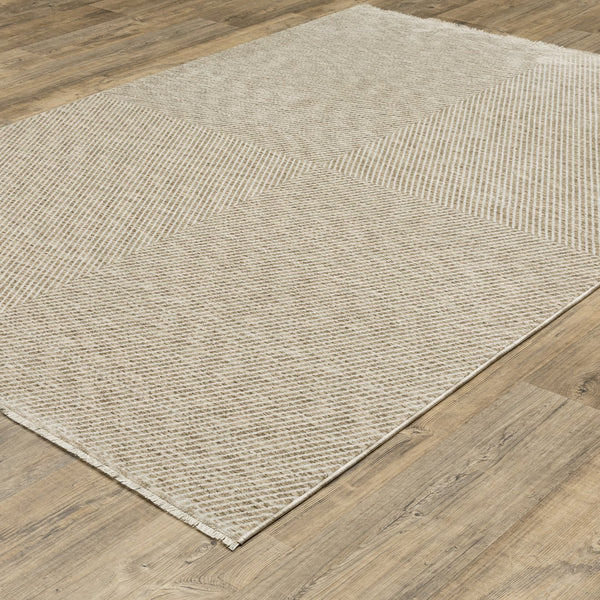 Oriental Weavers Echo Indoor Area Rug - Soft, Textured Polyester In Subtle Neutrals And Blues - Versatile Designs Beige,Tan Polyester Eech10100153st