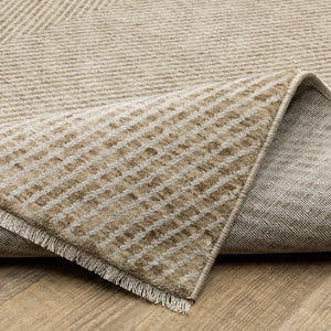 Oriental Weavers Echo Indoor Area Rug - Soft, Textured Polyester In Subtle Neutrals And Blues - Versatile Designs Beige,Tan Polyester Eech10100153st