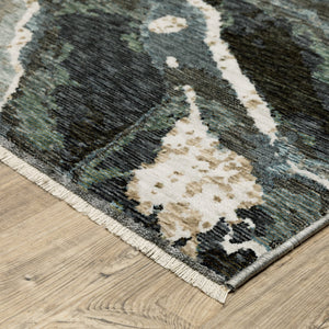 Oriental Weavers Echo Indoor Area Rug - Soft Textured Polyester In Stylish Neutrals And Tonal Blues For Modern Spaces Blue,Green Polyester Eech12200296st