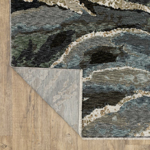 Oriental Weavers Echo Indoor Area Rug - Soft Textured Polyester In Stylish Neutrals And Tonal Blues For Modern Spaces Blue,Green Polyester Eech12200296st