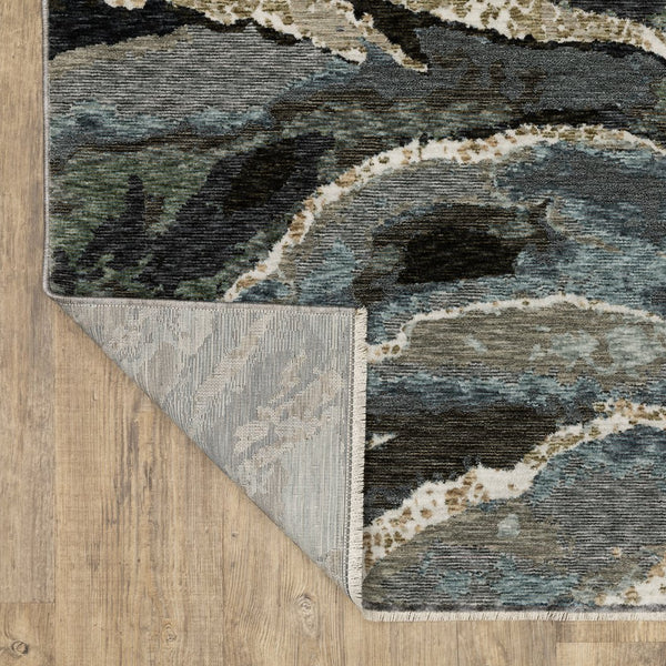 Oriental Weavers Echo Indoor Area Rug - Soft Textured Polyester In Stylish Neutrals And Tonal Blues For Modern Spaces Blue,Green Polyester Eech12200296st