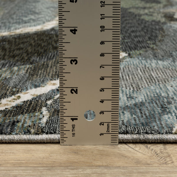 Oriental Weavers Echo Indoor Area Rug - Soft Textured Polyester In Stylish Neutrals And Tonal Blues For Modern Spaces Blue,Green Polyester Eech12200296st