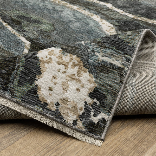 Oriental Weavers Echo Indoor Area Rug - Soft Textured Polyester In Stylish Neutrals And Tonal Blues For Modern Spaces Blue,Green Polyester Eech12200296st