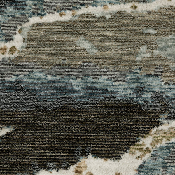 Oriental Weavers Echo Indoor Area Rug - Soft Textured Polyester In Stylish Neutrals And Tonal Blues For Modern Spaces Blue,Green Polyester Eech12200296st