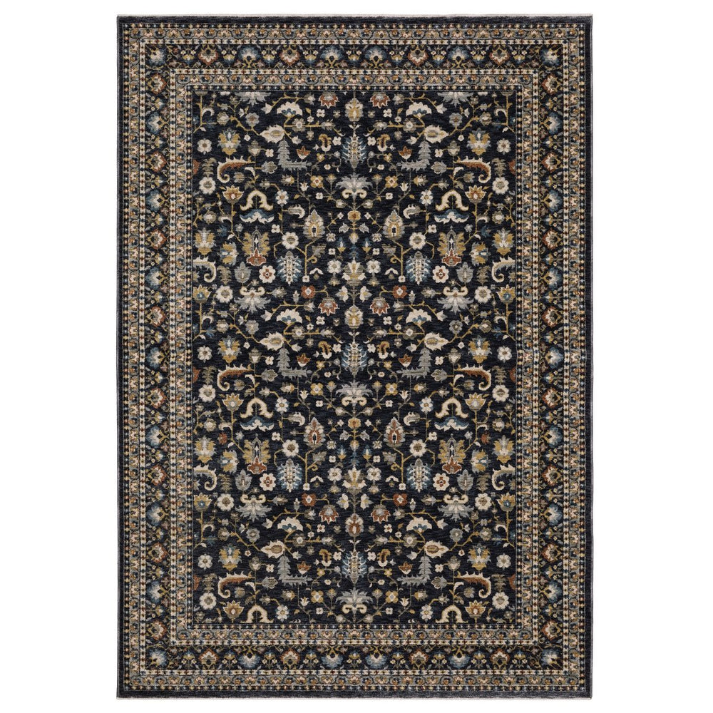 Oriental Weavers Eliana Elegant Indoor Area Rug - Luxurious Textured Polyester With Persian Style In Mineral Tones Blue,Multi Polyester Eeli04160235st