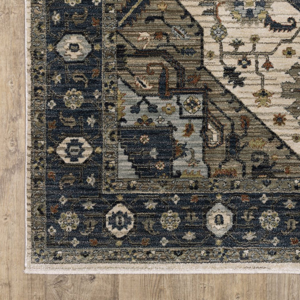 Oriental Weavers Eliana Indoor Area Rug - Luxurious Traditional Persian Design With Striking Mineral Tones Blue,Brown Polyester Eeli05300394st