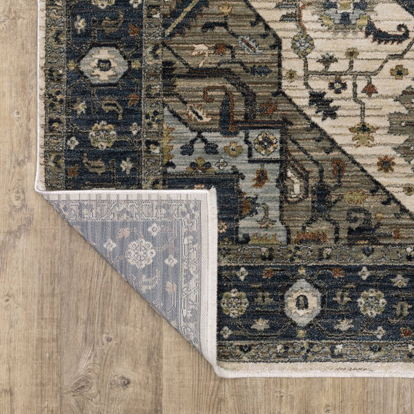 Oriental Weavers Eliana Indoor Area Rug - Luxurious Traditional Persian Design With Striking Mineral Tones Blue,Brown Polyester Eeli05300394st