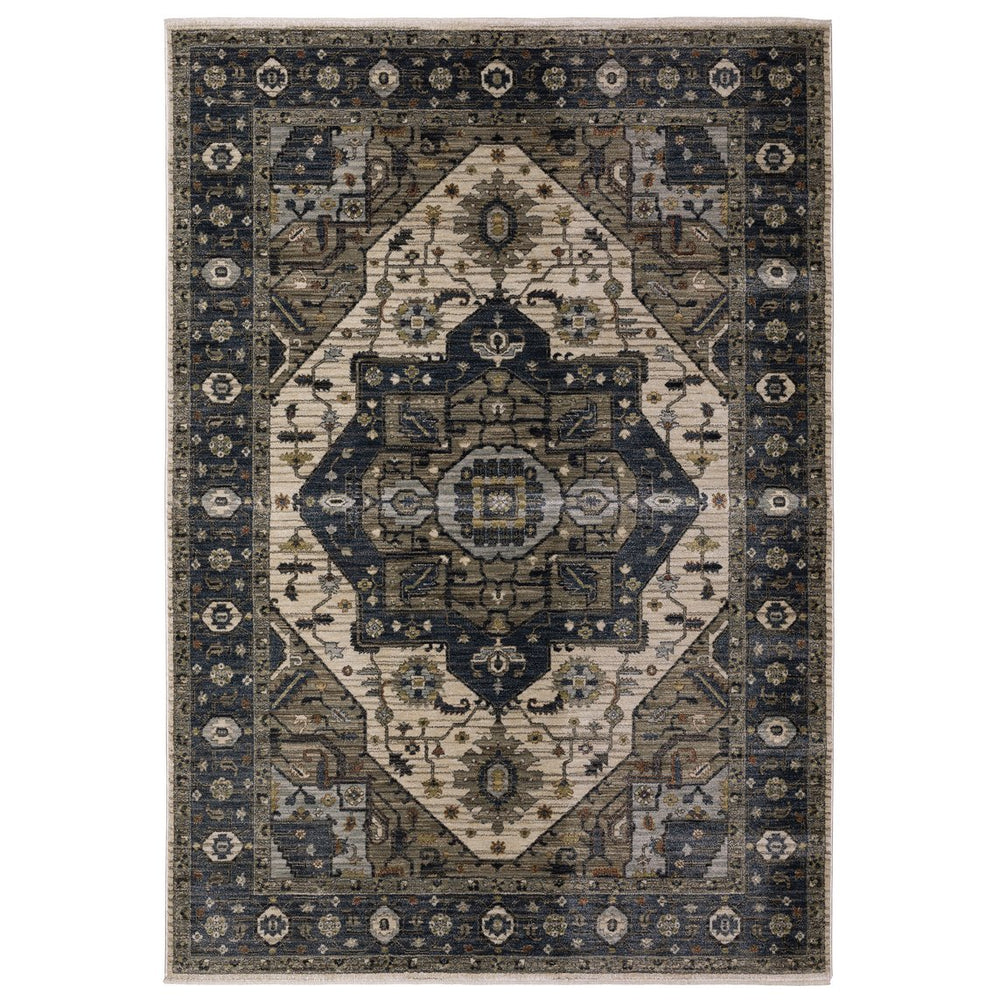 Oriental Weavers Eliana Indoor Area Rug - Luxurious Traditional Persian Design With Striking Mineral Tones Blue,Brown Polyester Eeli05300394st