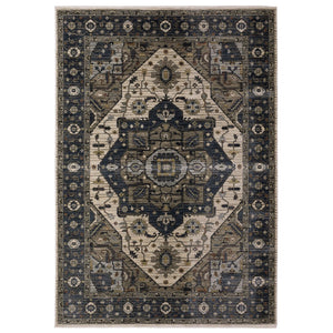 Oriental Weavers Eliana Indoor Area Rug - Luxurious Traditional Persian Design With Striking Mineral Tones Blue,Brown Polyester Eeli05300394st