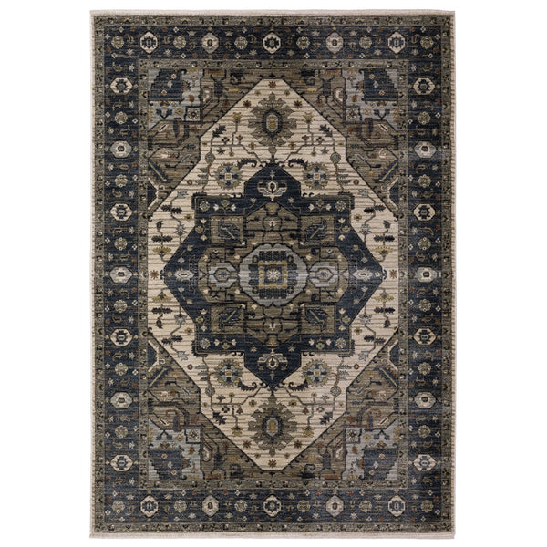 Oriental Weavers Eliana Indoor Area Rug - Luxurious Traditional Persian Design With Striking Mineral Tones Blue,Brown Polyester Eeli05300394st