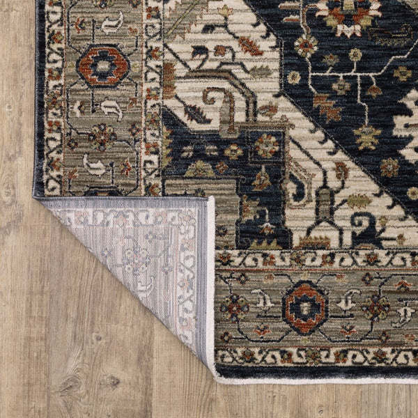 Oriental Weavers Eliana Luxurious Indoor Area Rug With Traditional Persian Design In Striking Mineral Tones Blue,Grey Polyester Eeli07160235st