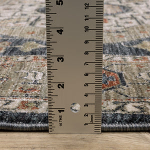 Oriental Weavers Eliana Luxurious Indoor Area Rug With Traditional Persian Design In Striking Mineral Tones Blue,Grey Polyester Eeli07160235st