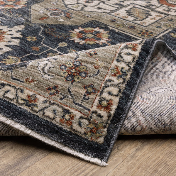 Oriental Weavers Eliana Luxurious Indoor Area Rug With Traditional Persian Design In Striking Mineral Tones Blue,Grey Polyester Eeli07160235st