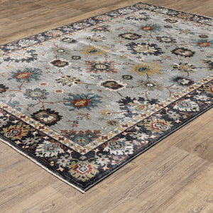 Oriental Weavers Eliana Indoor Area Rug - Luxurious Textured Design With Persian Style In Striking Mineral Tones Blue,Multi Polyester Eeli08240340st