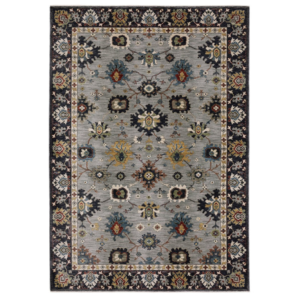 Oriental Weavers Eliana Indoor Area Rug - Luxurious Textured Design With Persian Style In Striking Mineral Tones Blue,Multi Polyester Eeli08240340st