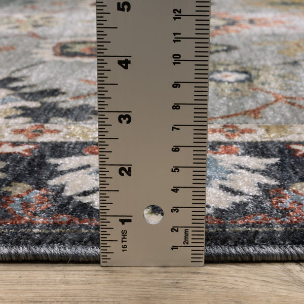 Oriental Weavers Eliana Indoor Area Rug - Luxurious Textured Design With Persian Style In Striking Mineral Tones Blue,Multi Polyester Eeli08240340st