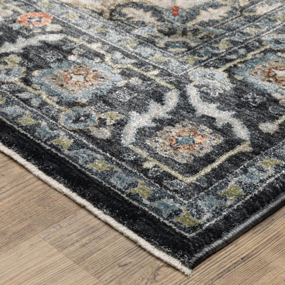 Oriental Weavers Eliana Luxurious Textured Indoor Area Rug With Traditional Persian Design And Striking Mineral Tones Navy,Blue Polyester Eeli09160235st