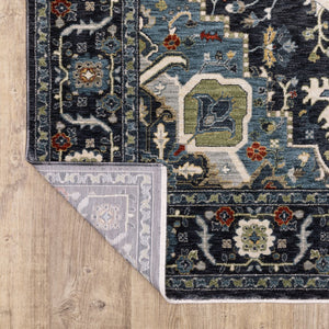 Oriental Weavers Eliana Luxurious Textured Indoor Area Rug With Traditional Persian Design And Striking Mineral Tones Navy,Blue Polyester Eeli09160235st