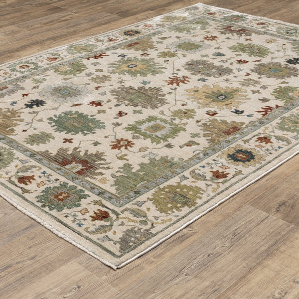 Oriental Weavers Eliana Indoor Area Rug - Luxurious Power-loomed Design With Persian Style And Textured Yarn Finish Ivory,Multi Polyester Eeli10300394st