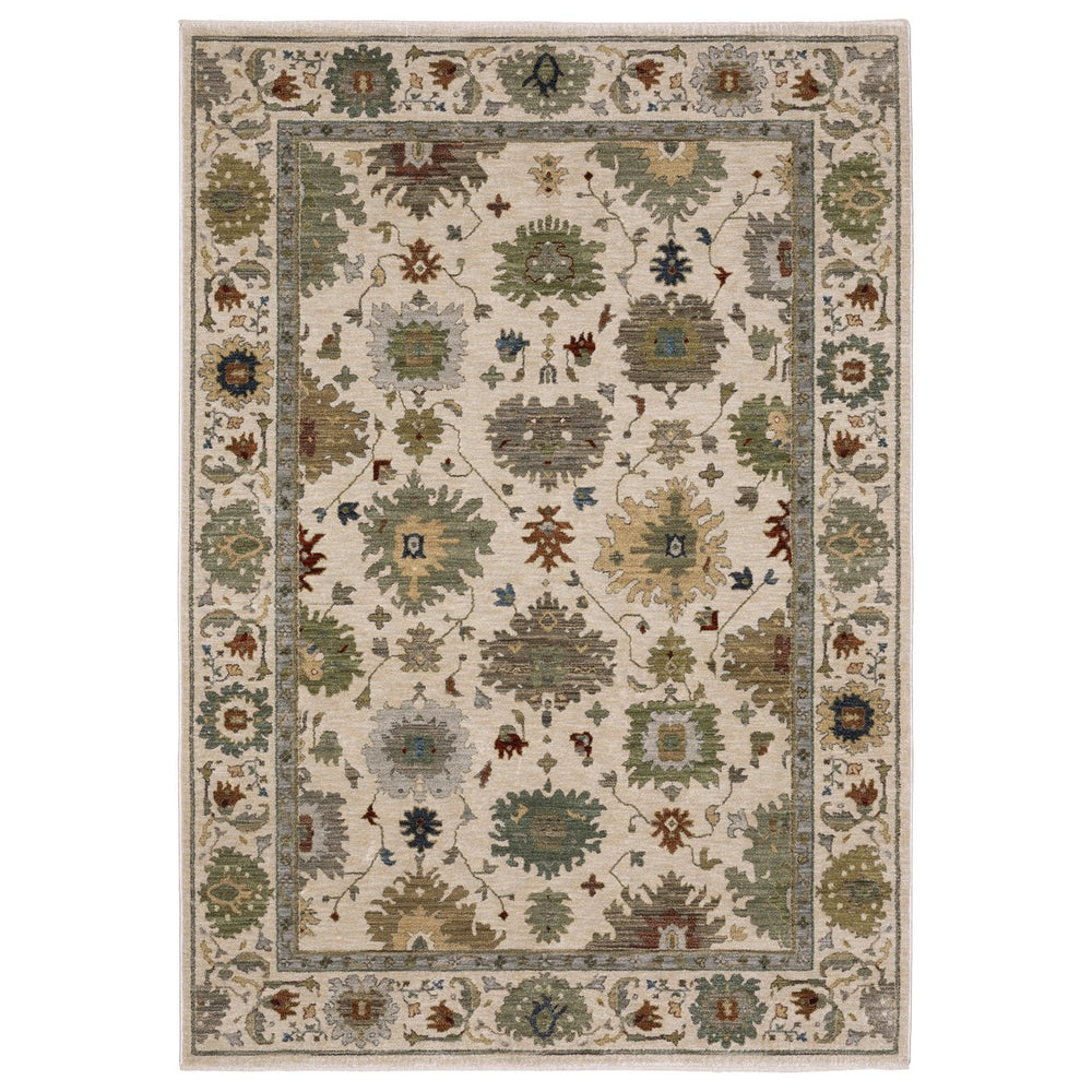 Oriental Weavers Eliana Indoor Area Rug - Luxurious Power-loomed Design With Persian Style And Textured Yarn Finish Ivory,Multi Polyester Eeli10300394st