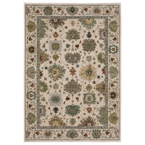 Oriental Weavers Eliana Indoor Area Rug - Luxurious Power-loomed Design With Persian Style And Textured Yarn Finish Ivory,Multi Polyester Eeli10300394st