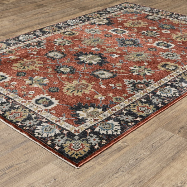 Oriental Weavers Eliana Luxurious Indoor Area Rug - Elegant Persian Design With Warm And Cool Mineral Tones Rust Red,Blue Polyester Eeli12200296st
