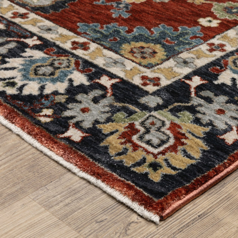 Oriental Weavers Eliana Luxurious Indoor Area Rug - Elegant Persian Design With Warm And Cool Mineral Tones Rust Red,Blue Polyester Eeli12200296st