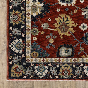 Oriental Weavers Eliana Luxurious Indoor Area Rug - Elegant Persian Design With Warm And Cool Mineral Tones Rust Red,Blue Polyester Eeli12200296st