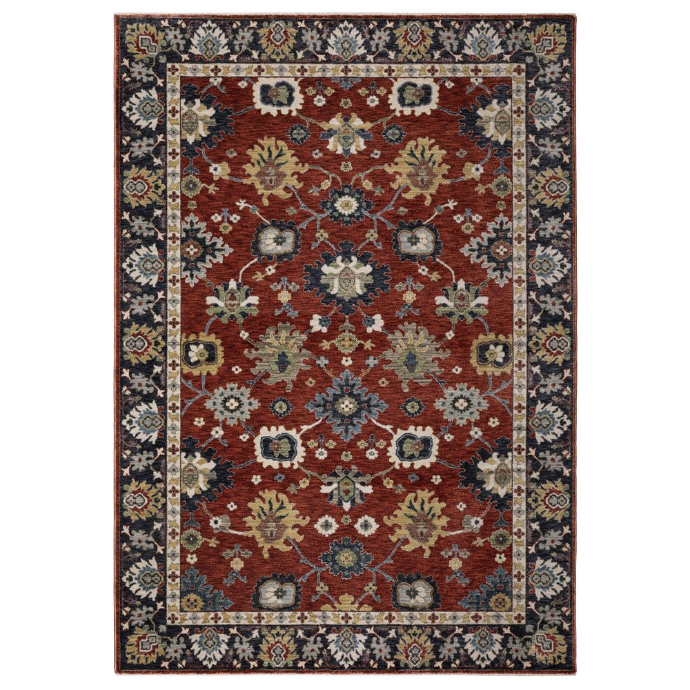 Oriental Weavers Eliana Luxurious Indoor Area Rug - Elegant Persian Design With Warm And Cool Mineral Tones Rust Red,Blue Polyester Eeli12200296st