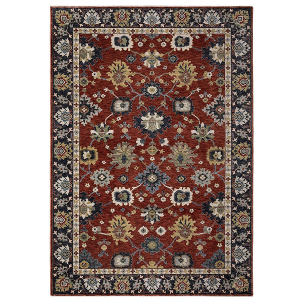 Oriental Weavers Eliana Luxurious Indoor Area Rug - Elegant Persian Design With Warm And Cool Mineral Tones Rust Red,Blue Polyester Eeli12200296st