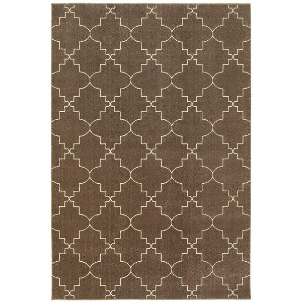 Oriental Weavers Ellerson Geometric Lattice Area Rug Soft Polypropylene Blend for Modern Living Rooms E5994N300390ST