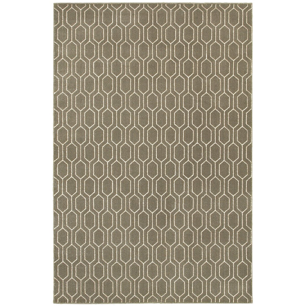 Oriental Weavers Ellerson Modern Geometric Indoor Area Rug - Stylish High/Low Texture In Trendy Colors For Your Home Grey,Blue Polypropylene E8021d300390st