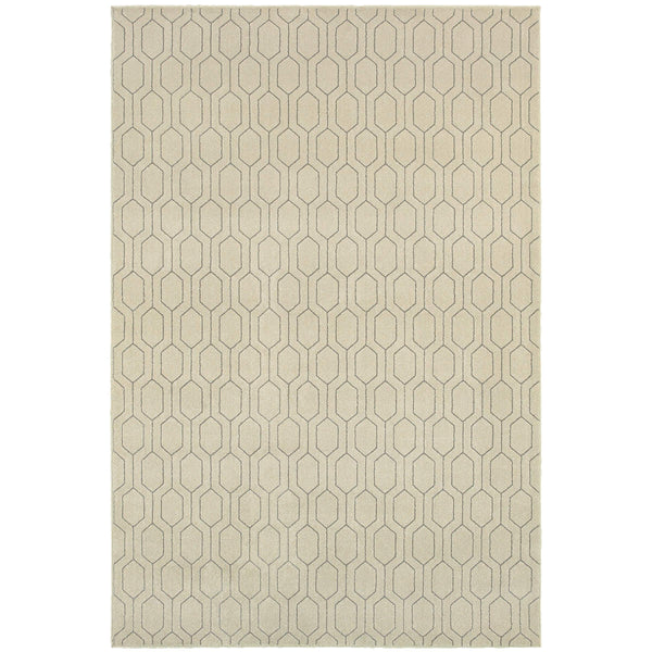 Oriental Weavers Ellerson Geometric Lattice Area Rug Soft Polypropylene Blend for Modern Living Rooms E8021I300390ST