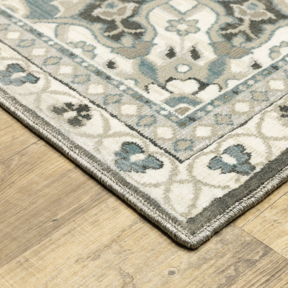 Oriental Weavers Ellington Indoor Area Rug - Luxurious Persian Style With Rich Jewel Tones And Soft Texture For Home Grey,Blue Polyester Eell01200296st