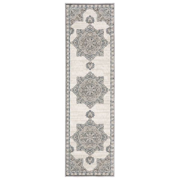 Oriental Weavers Ellington Indoor Area Rug - Luxurious Persian Style With Rich Jewel Tones And Soft Texture For Home Grey,Blue Polyester Eell01068235st