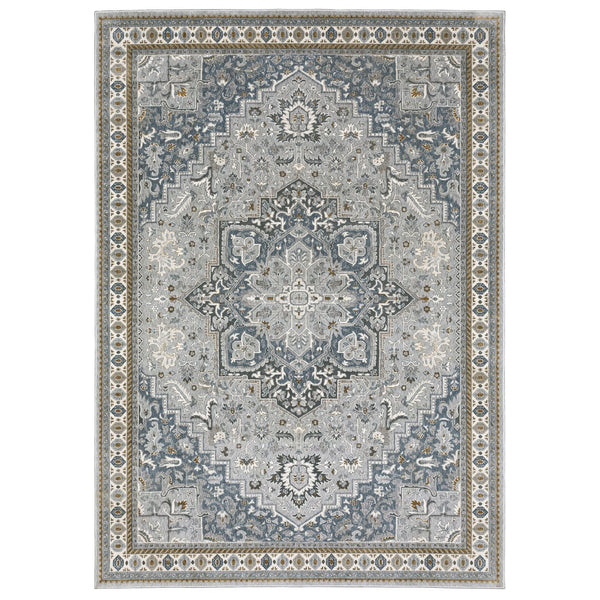 Oriental Weavers Ellington Luxurious Persian Style Indoor Area Rug In Rich Jewel Tones For Elegant Home Décor Blue,Grey Polyester Eell02240340st