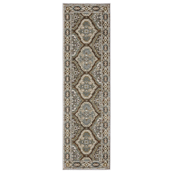 Oriental Weavers Ellington Indoor Area Rug - Luxurious Persian Design With Jewel Tones For Elegant Home Décor Blue,Grey Polyester Eell03068235st