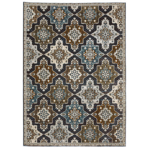 Oriental Weavers Ellington Indoor Area Rug - Luxurious Persian Style With Rich Jewel Tones For Elegant Home Decor Grey,Blue Polyester Eell07240340st