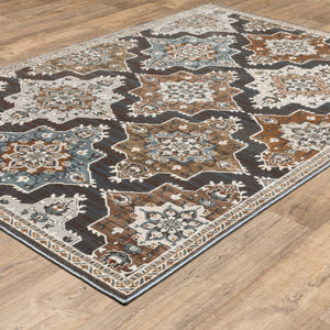 Oriental Weavers Ellington Indoor Area Rug - Luxurious Persian Style With Rich Jewel Tones For Elegant Home Decor Grey,Blue Polyester Eell07116165st
