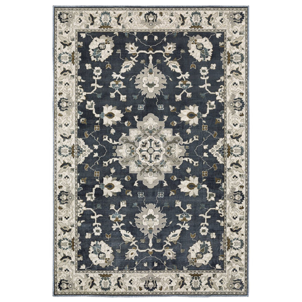 Oriental Weavers Ellington Luxurious Persian-style Indoor Area Rug With Jewel Tones And Textured Softness For Home Blue,Blue Polyester Eell08200296st