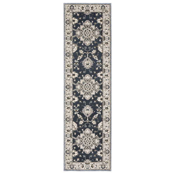 Oriental Weavers Ellington Luxurious Persian-style Indoor Area Rug With Jewel Tones And Textured Softness For Home Blue,Blue Polyester Eell08068235st