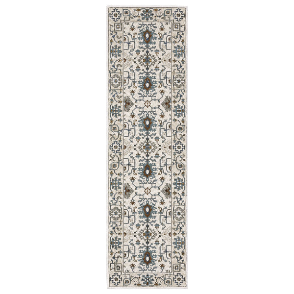 Oriental Weavers Ellington Indoor Area Rug - Luxurious Persian Design In Rich Jewel Tones For Elegant Home Décor Ivory,Blue Polyester Eell10068235st