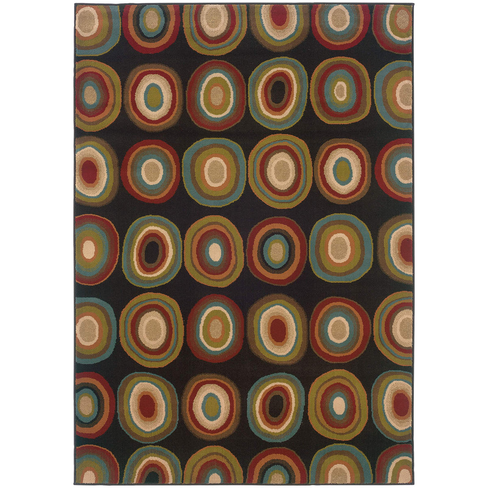 Oriental Weavers Emerson Geometric Circles Polypropylene Indoor Area Rug Bold Contemporary Living Room E2282A305396ST