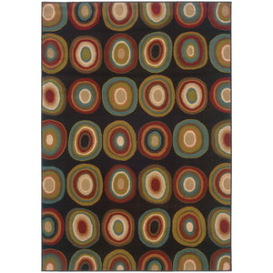 Oriental Weavers Emerson Geometric Circles Polypropylene Indoor Area Rug Bold Contemporary Living Room E2282A305396ST