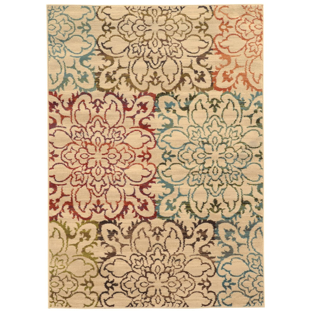 Oriental Weavers Emerson Indoor Area Rug - Vibrant Colors And Bold Patterns For Contemporary And Transitional Spaces Ivory,Multi Polypropylene E4872a305396st