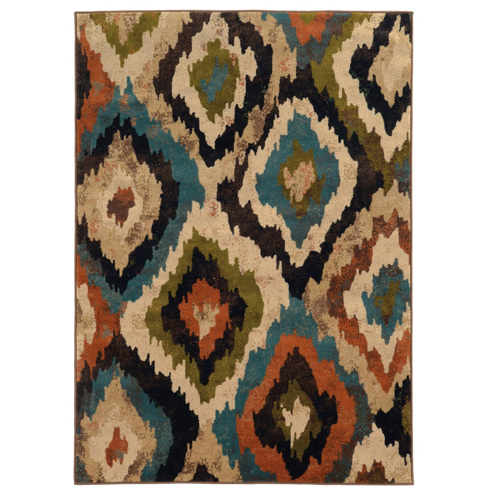Oriental Weavers Emerson Indoor Area Rug - Vivid Colors And Contemporary Design For A Stylish Home Transformation Blue,Brown Polypropylene E4875a305396st