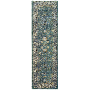 Oriental Weavers Empire Indoor Area Rug - Luxurious Textured Yarn In Distressed Traditional Style With Jewel Tones Blue,Ivory Polypropylene E114l4068230st