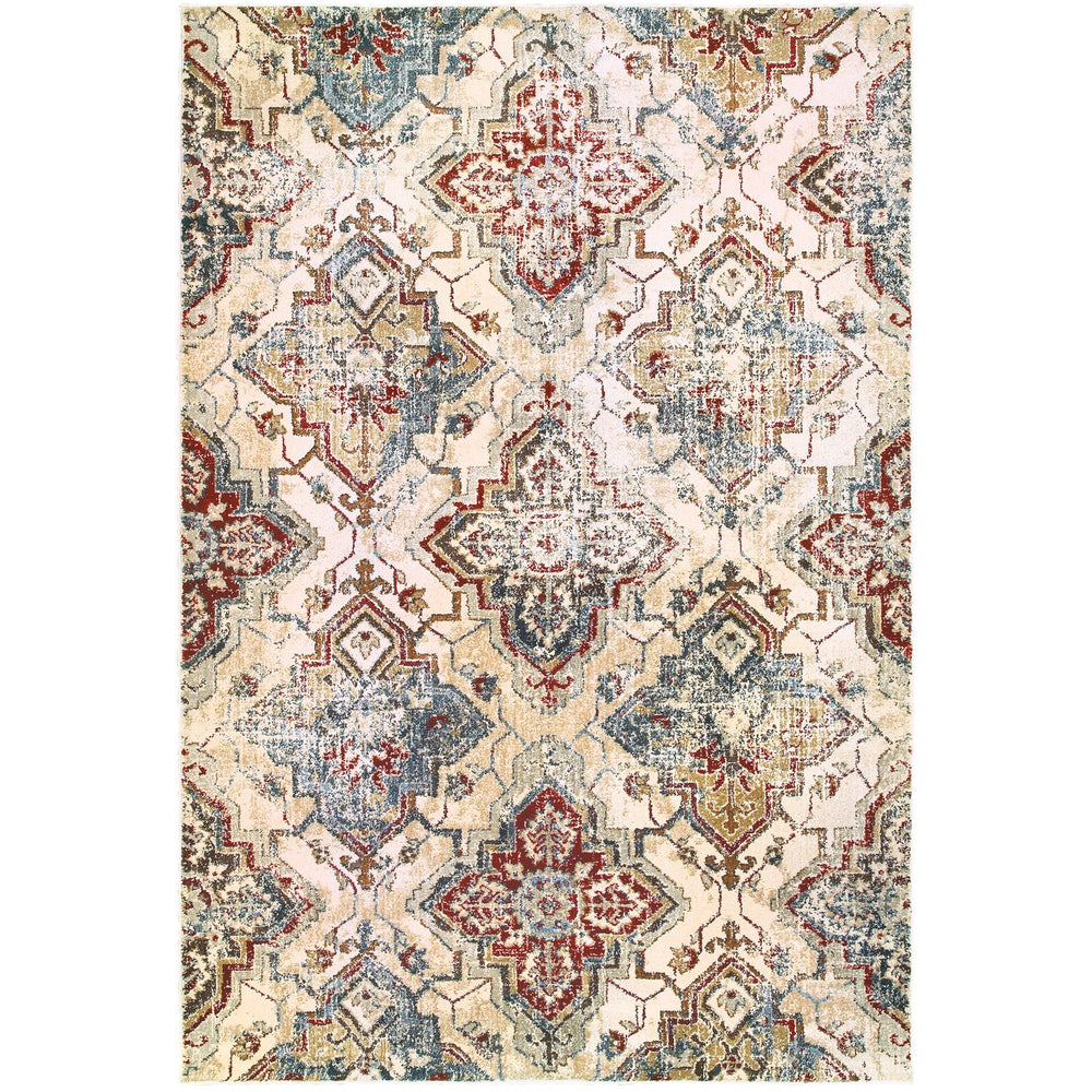 Oriental Weavers Empire Indoor Area Rug - Luxurious Textured Yarn With Traditional Distressed Style And Jewel Tones Ivory,Gold Polypropylene E030j4117165st